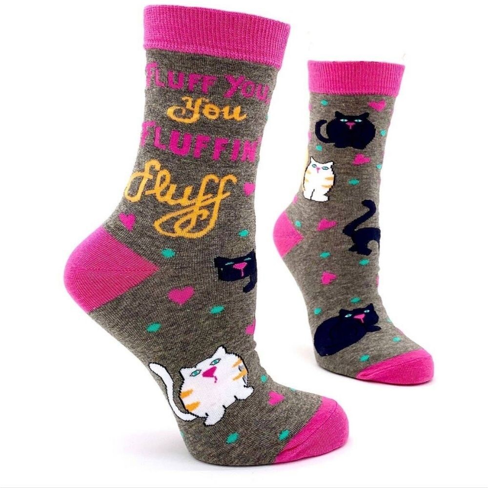 FabDaz "Fluff You You Fluffin' Fluff!"  Women's Crew Socks.